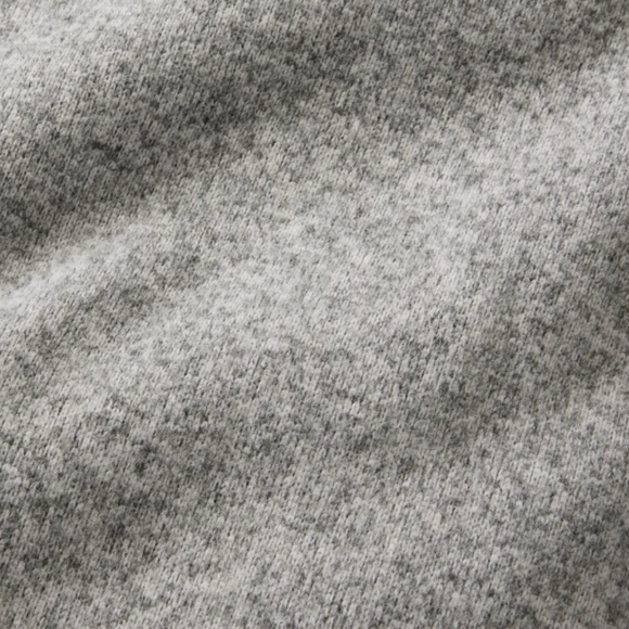 LL Bean Sweater Fleece Men Size  M Heather Gray 1/4 Snap Slightly Fitted - Picture 6 of 12